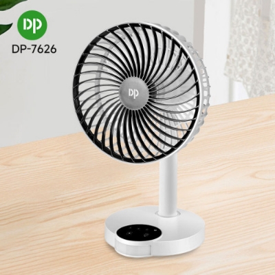 Picture of DP 7626 Rechargeable Table Fan With Led Light 2400mah - BB-9210