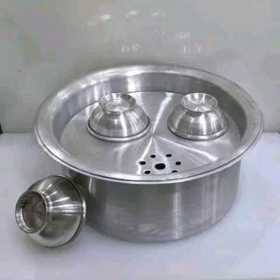 Picture of Silver Pitha Maker Size 5 with 3 Pcs Bati 10 Set - BB-7085
