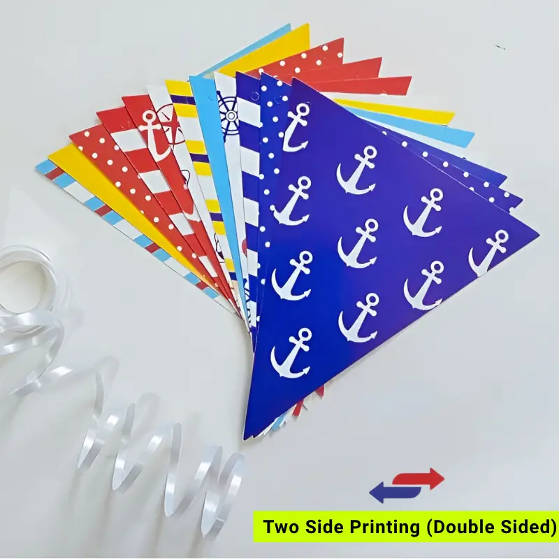 Birthday Party Flag – Multicolor Triangle Bunting Flag for Birthday, Anniversary, Baby Shower & All-Party Decorations (Pack of 1 Set)