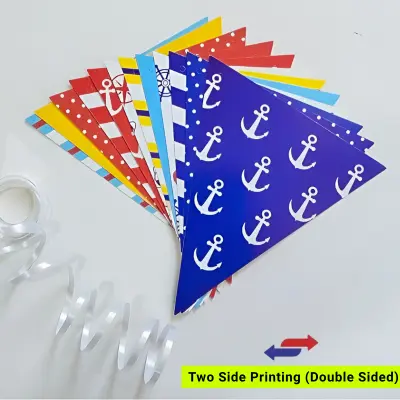 Birthday Party Flag – Multicolor Triangle Bunting Flag for Birthday, Anniversary, Baby Shower & All-Party Decorations (Pack of 1 Set)