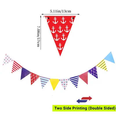 Birthday Party Flag – Multicolor Triangle Bunting Flag for Birthday, Anniversary, Baby Shower & All-Party Decorations (Pack of 1 Set)