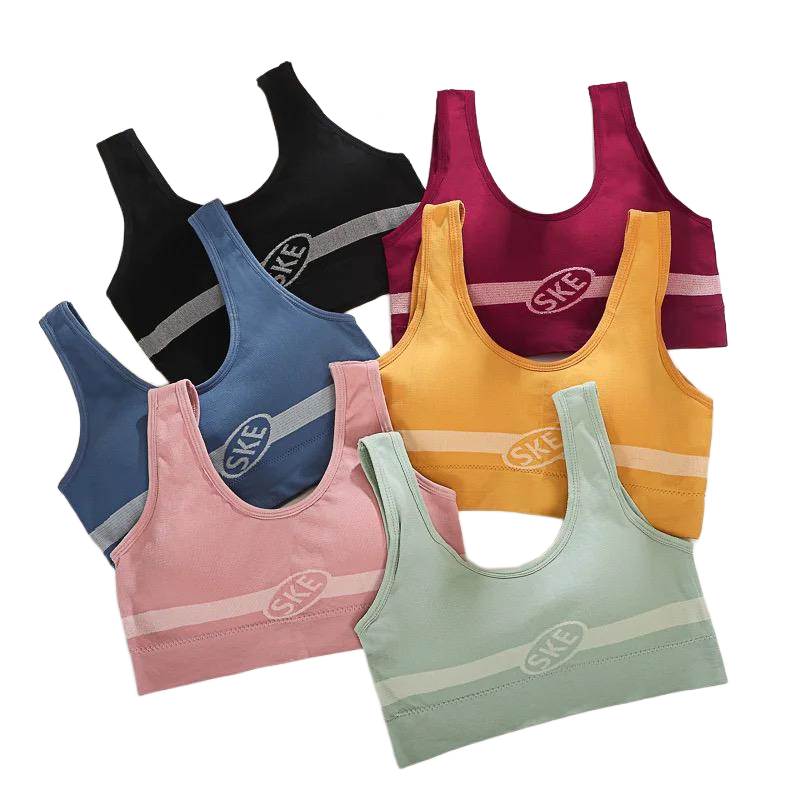 Picture of New Sports  beautiful back sexy sports wrap vest breathable support  ladies sexy seamless underwater tube top jim training bra