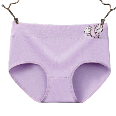 Picture of Cotton needle drawing large size medium waist underwear panties cotton women