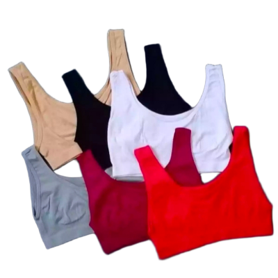 Picture of 2 piece cotton sports bra for girls and   women full coverage bra comfortable bra - Bra
