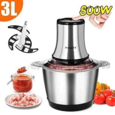 Picture of SOKANY LB7005A Mini Wonder Chopper Dual Speed 3.0L Large Capacity Stainless Steel Bowl Multifunctional Blender and Chopper - BB-7050