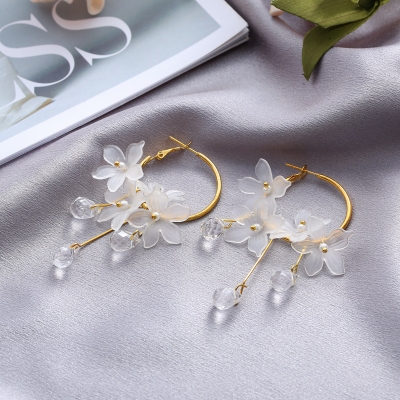 Picture of My Love Korean Flower Tassel Drop Earrings - Ear Ring - Ear Ring