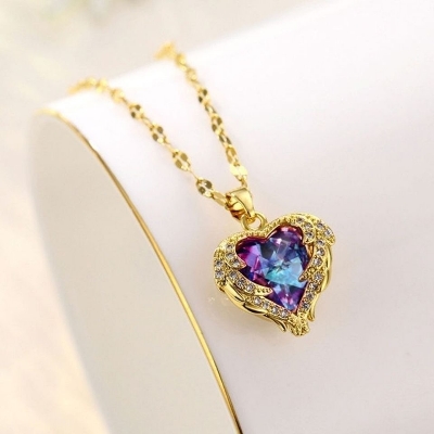 Picture of High Quality Love Neckless Clavicle Chain Design Neckless For Girl 100% Color Guarantee