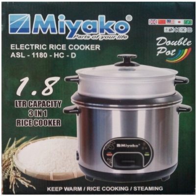 Picture of Miyako 1.8 LTR Double Pot Rice Cooker ASL-1180-HC-D - BB-5856