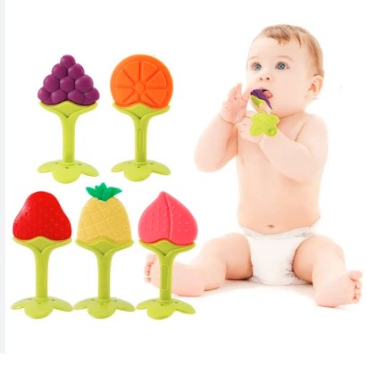 Picture of Baby Silicone Teether/Pacifiers CN-1pcs (BPA Free Soft Silicone Hand Teethers for Newborn Babies)