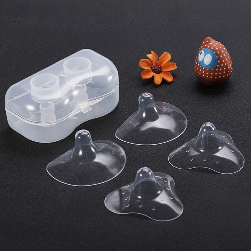 Picture of 2 Piece Nipple Shield with Carrying Boxes Breastfeeding Nipple