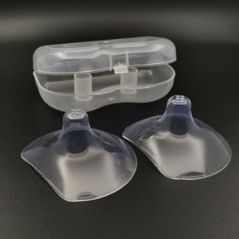 Picture of 2 Piece Nipple Shield with Carrying Boxes Breastfeeding Nipple