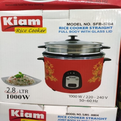 Picture of KIAM Rice Cooker 2.8 Liters Straight Full Body One Non Stick Pot 1000 Watts SFB-5705 - BB-5981