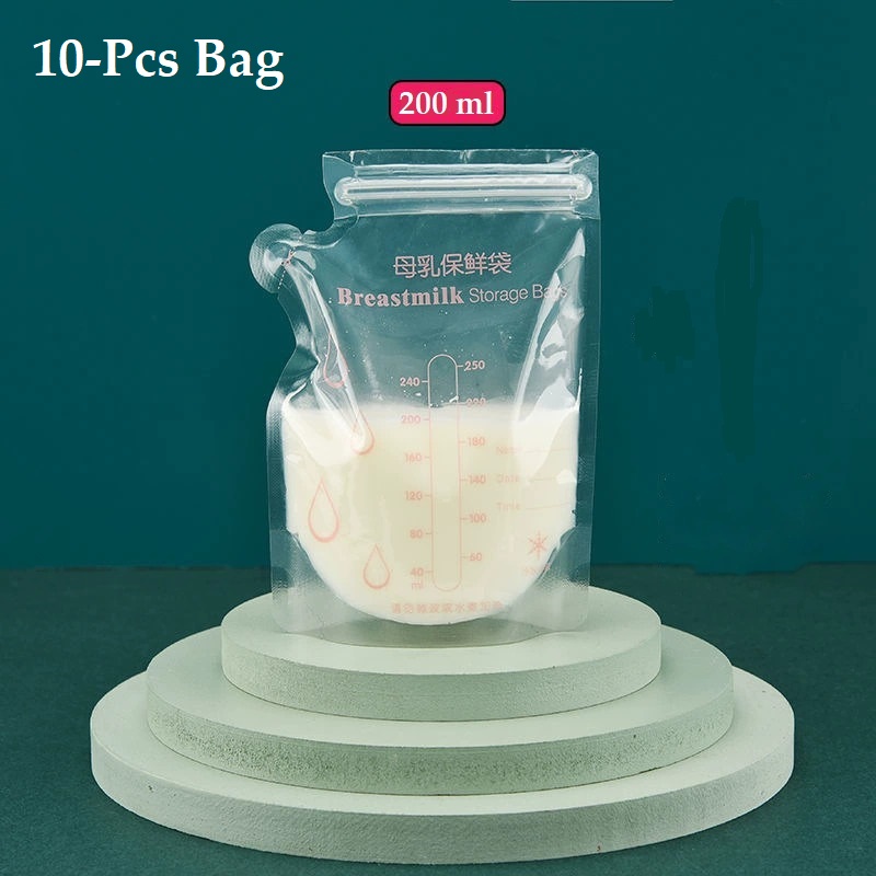 Picture of 10Pcs/Bag Breast Milk Storage Bags Moisture-proof And leak-proof Food Freezer Breast Milk Storage Bag