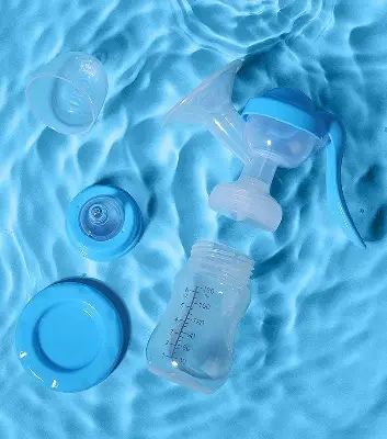 Picture of Manual Breast Pump Machine  for Breastfeeding Mother -Without Box With Silicone Pad