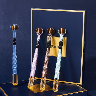 Picture of 360° Three-sided Soft Bristle Toothbrush Portable Travel Dental Oral Care china scientific V toothbrush 1-Pcs