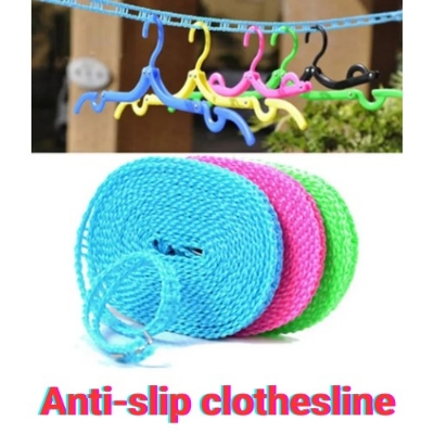 Picture of 5M Outdoor Clothesline Nylon Non-Slip Laundry Line Rope Cloth Hanging Rope Travel Business Windproof Clothes Cord -