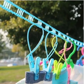 Picture of 5M Outdoor Clothesline Nylon Non-Slip Laundry Line Rope Cloth Hanging Rope Travel Business Windproof Clothes Cord -