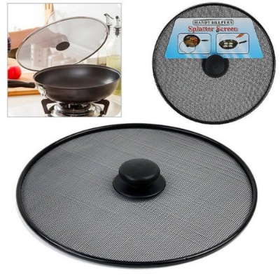 Picture of Handy Helpers Splatter Screen Splash Cooking Pot Cover Protector Black - BB-7103