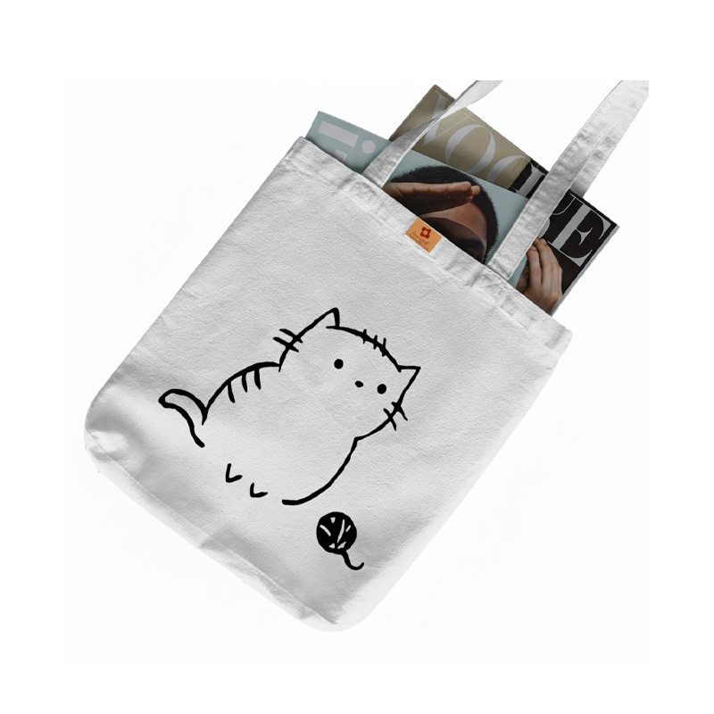 Picture of Large Canvas Tote Bag with Zipper – Perfect for College, Travel, and Work for Women and Girls