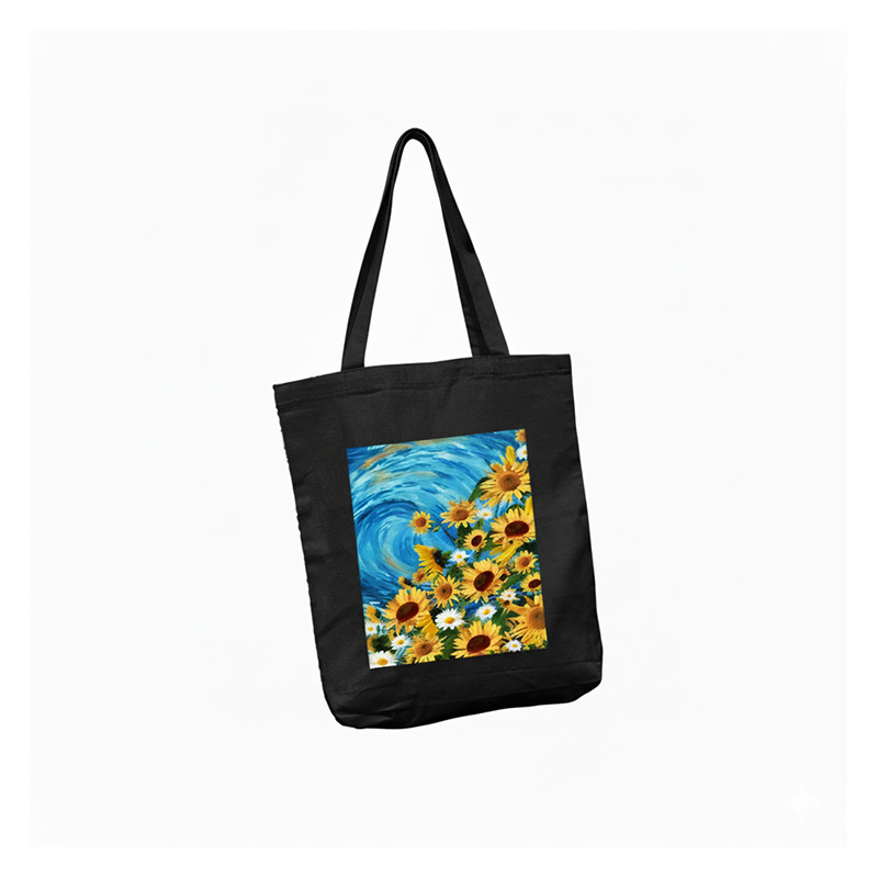 Picture of Fashionable Canvas Tote Bag with Zipper for Girls – Great for University, School, Shopping & Travel