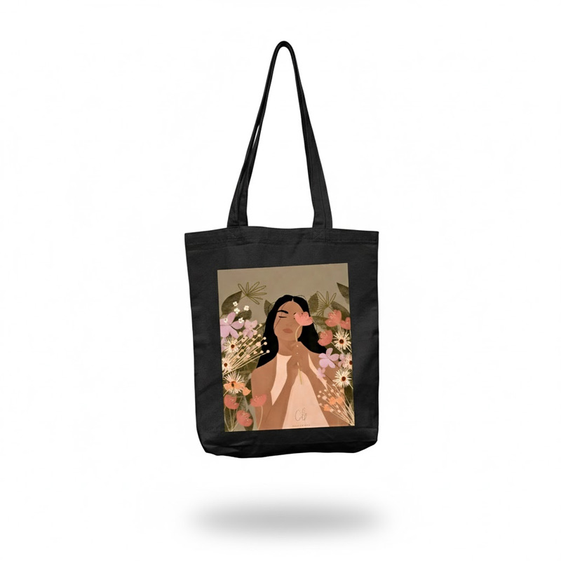 Picture of Samia Craft Canvas Zipper Tote Bag for Women – Ideal for Gym, Work, School, and Daily Essentials