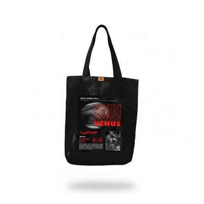 Picture of SamiaCrafts Aesthatic Designed Cotton Canvas Fabric Tote Bag With Zipper Fashionable School College University  Students - Shopping Bag Everyday Daily Use