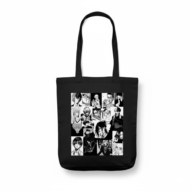 Picture of Samia Craft Anime Designed Cotton Canvas Tote Bag with Zipper for School College University and Anime Lover