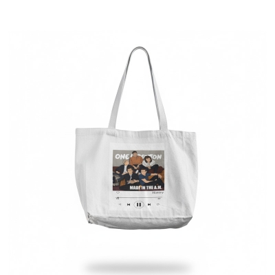 Picture of Canvas Tote Bag For Women's With Zipper