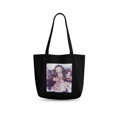 Picture of Cotton Hand and Shoulder Tote Bag For Women's With Zipper