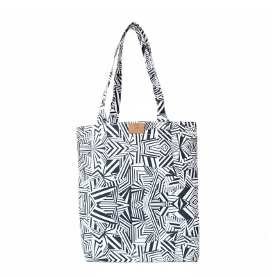 Picture of SamiaCrafts Custom Experience - Stylish Long-Handled Tote Bag with Zipper: Abstract Printed Tote Bag - Couture - High-end - Understated Sophistication