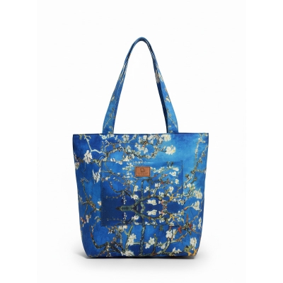 Picture of Almond Blossoms by Van Gogh Printed Vintage Vibes Top Handle Bags