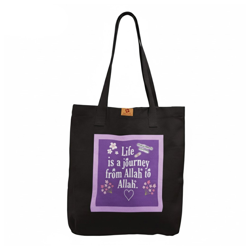 Picture of SamiaCraftsWomen Canvas Shopping Bag Students Book Bag Female Canvas Cloth Shoulder Bag Eco Handbag Tote Reusable Grocery Shopper Bags