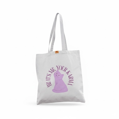 Picture of Samia Craft Nature's Strokes: Digital Print on Cotton Canvas Tote Bag