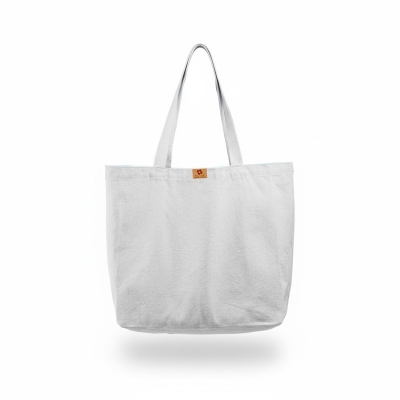 Picture of SamiaCrafts Fashionable Simple Solid White Color Hand and Shoulder without Design Canvas Tote Bag For Girls With Zipper for Everyday Daily Use