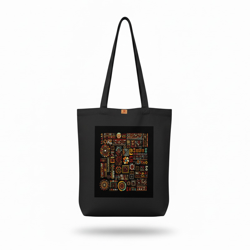 Picture of Samia Craft Aesthetic, Fashionable Women’s Charm Stylish and Eco-Friendly Canvas Tote Bag with Zipper - Suitable for School College University Students