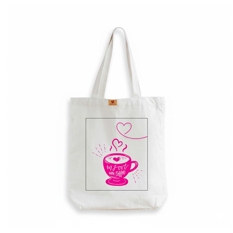 Picture of Samia Crafts Valentine's Canvas Tote Bag with Zipper-cup of love