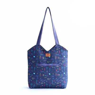 Picture of Samia Craft Modern Minimalist Carryall Women's Canvas Tote Bag with Zipper & Outside Pocket – Fashionable & Eco-Friendly