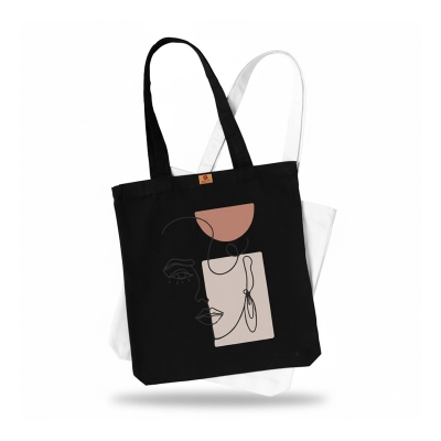 Picture of SamiaCraft Unique Designed Cotton Canvas Tote Bag with Zipper for Women & Students University, College Fashion