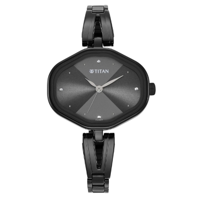 Picture of Titan 2680Nm01 Women Karishma Black Dial Metal Strap Watch