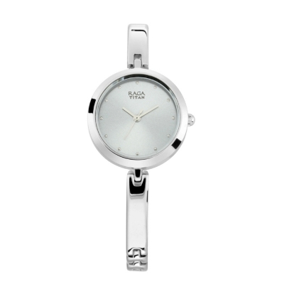 Picture of Titan 2606Sm04 Raga Viva Gray Dial Women Watch With Metal Strap