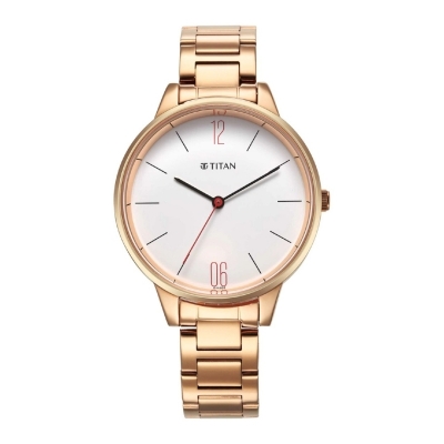 Picture of Titan 2648Wm03 Quartz Analog White Dial Watch For Women