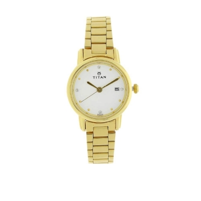 Picture of Titan 2572Ym01 Karishma White Dial Women Watch With Stainless Steel Strap