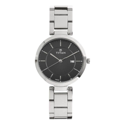 Picture of Titan 2480Sm08 Workwear Black Dial Analog With Day And Date Stainless Steel