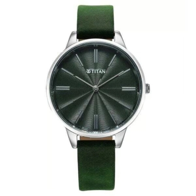 Picture of Titan Neo Quartz Neo Quartz Analog Green Dial Leather Strap Watch For Women (2648Sl11)