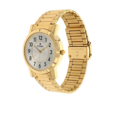 Picture of Titan 1647Ym01 Quartz Analog Silver Dial Stainless Steel Strap Watch For Men