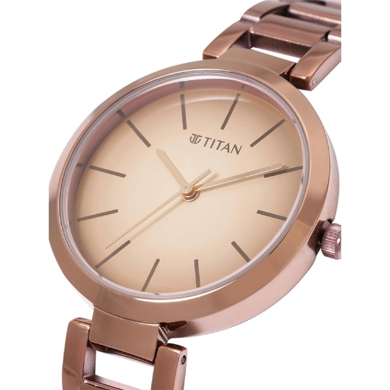 Picture of Titan 2480Qm01 Stainless Steel Analog Brown Dial Women Casual Watch