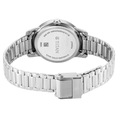 Picture of Titan 2760Sm02 Karishma Quartz Analog Blue Dial Silver Stainless Steel Strap Watch For Women