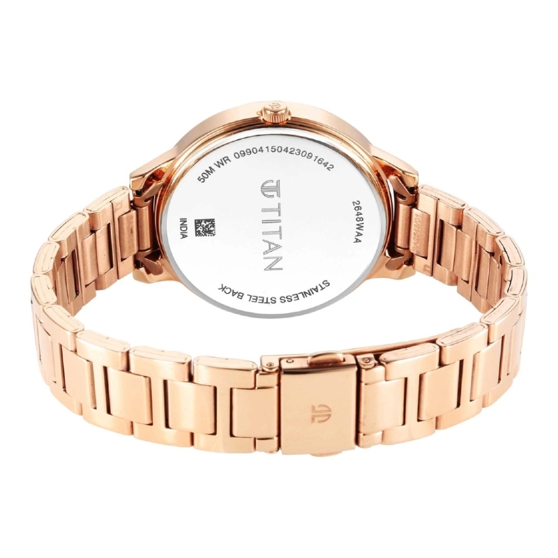 Picture of Titan 2648Wm03 Quartz Analog White Dial Watch For Women