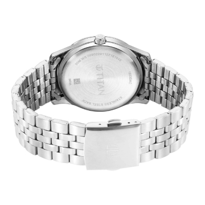 Picture of Titan 1823Sm04 Urban Green Dial Analog Metal Strap Watch For Men