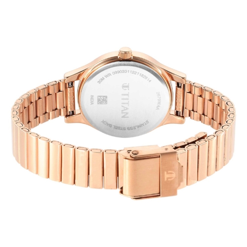 Picture of Titan 2679Wm01 Karishma Brown Dial Metal Strap Watch For Women